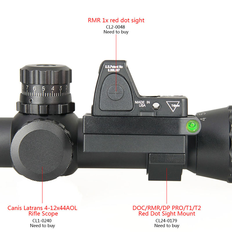 DOC/RMR/DP PRO/T1/T2 Red Dot Sight Mount Multifunctional Mount With Riser