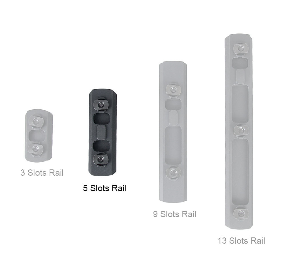 5 Slots M-LOK Rail Section Fits M-LOK Hand Guard